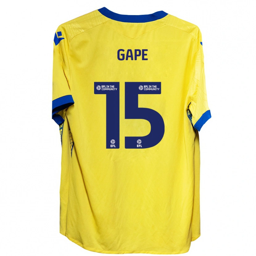 Danxen Men Dominic Gape #15 Yellow Blue Away Jersey 2025/26 T-Shirt