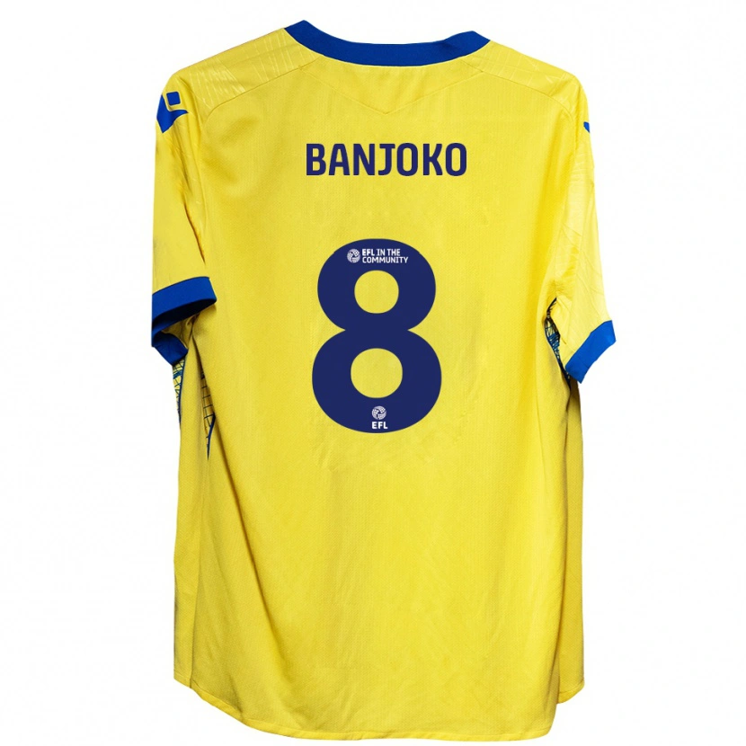 Danxen Men Daniel Banjoko #8 Yellow Blue Away Jersey 2025/26 T-Shirt