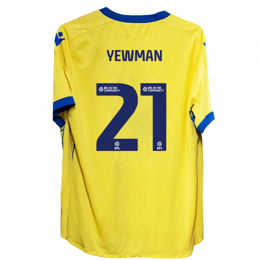 Danxen Men Lucy Yewman #21 Yellow Blue Away Jersey 2025/26 T-Shirt
