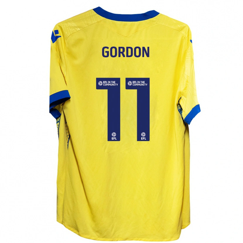 Danxen Men John-Kymani Gordon #11 Yellow Blue Away Jersey 2025/26 T-Shirt