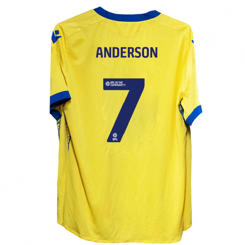 Danxen Men Harry Anderson #7 Yellow Blue Away Jersey 2025/26 T-Shirt