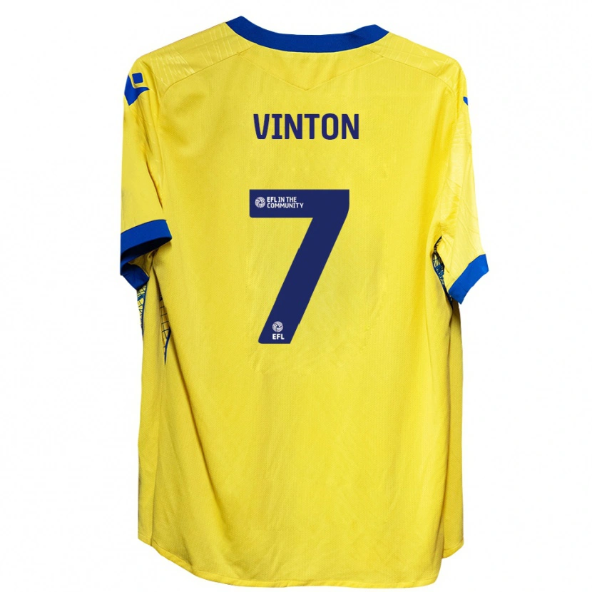 Danxen Men Ruby Vinton #7 Yellow Blue Away Jersey 2025/26 T-Shirt