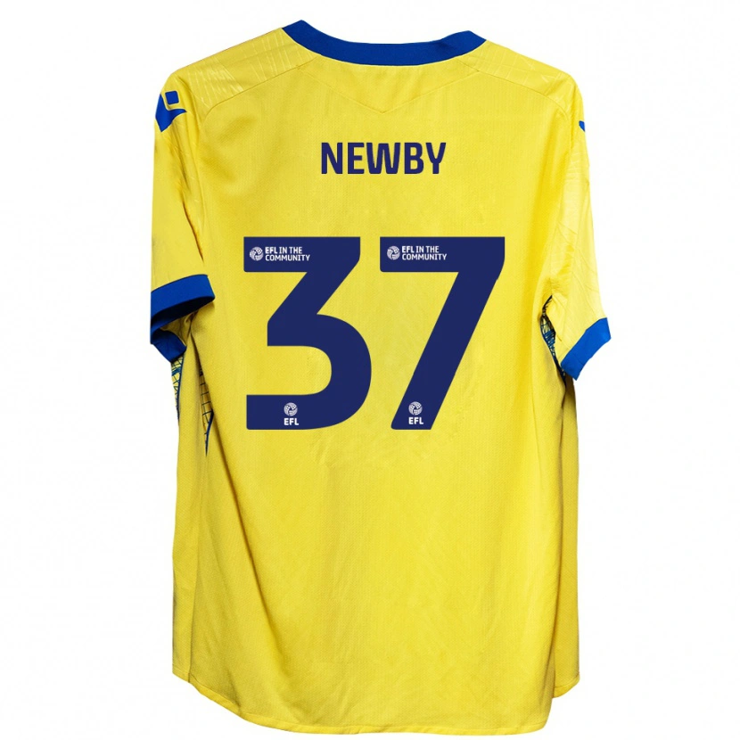 Danxen Men Alfie Newby #37 Yellow Blue Away Jersey 2025/26 T-Shirt