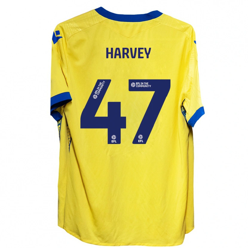 Danxen Men Ronnie Harvey #47 Yellow Blue Away Jersey 2025/26 T-Shirt
