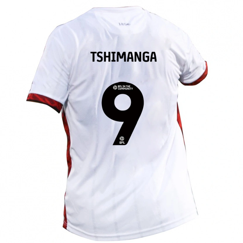 Danxen Men Kabongo Tshimanga #9 White Red Black Away Jersey 2025/26 T-Shirt