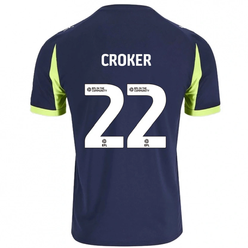 Danxen Men Phil Croker #22 Navy Fluorescent Green Away Jersey 2025/26 T-Shirt