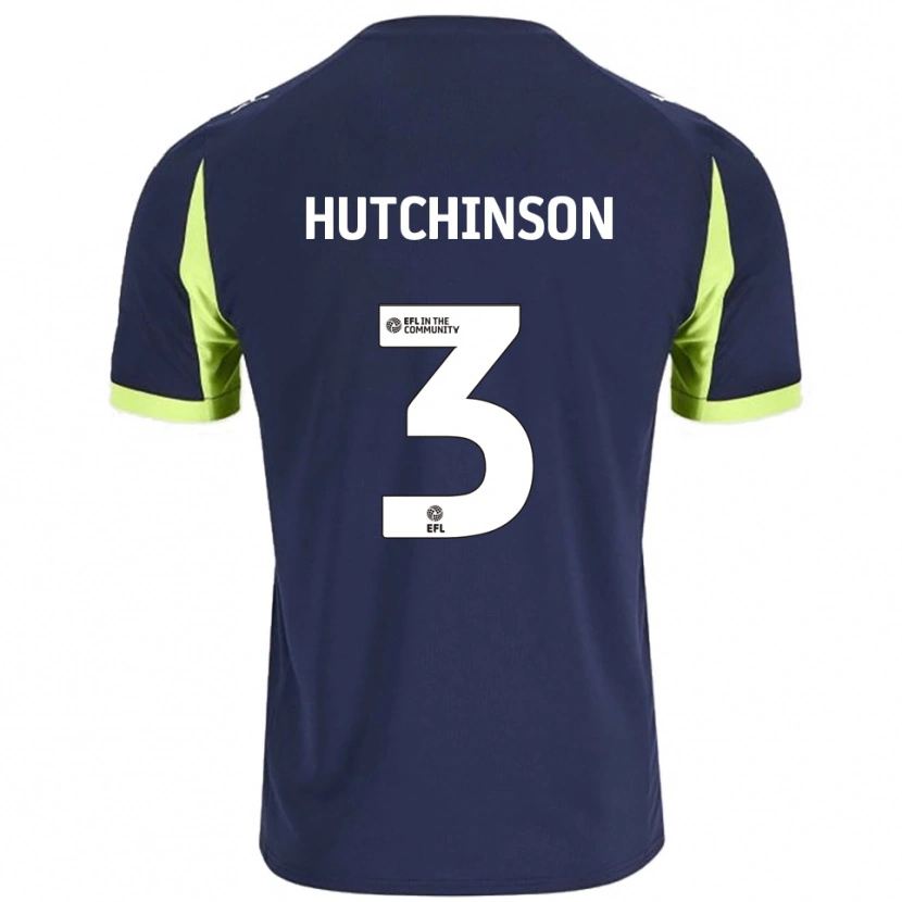 Danxen Men Reece Hutchinson #3 Navy Fluorescent Green Away Jersey 2025/26 T-Shirt