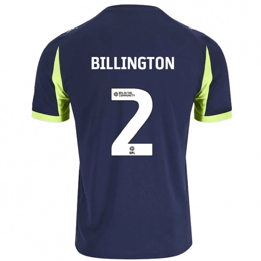 Danxen Men Lewis Billington #2 Navy Fluorescent Green Away Jersey 2025/26 T-Shirt