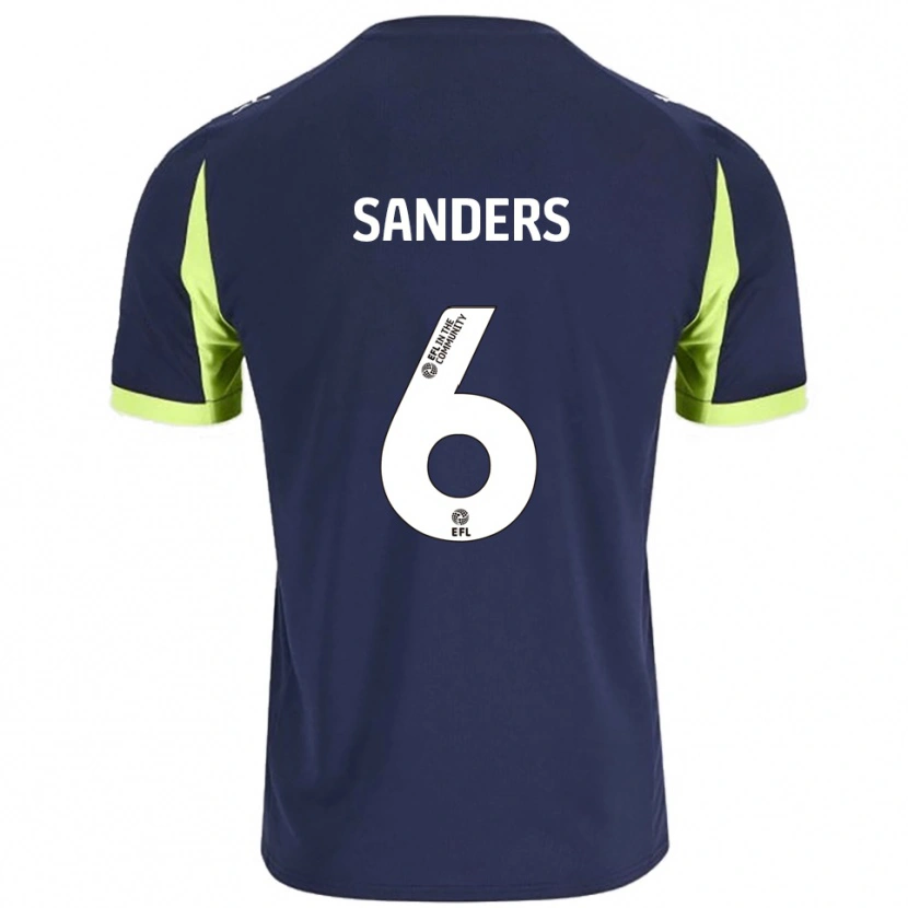 Danxen Men Max Sanders #6 Navy Fluorescent Green Away Jersey 2025/26 T-Shirt
