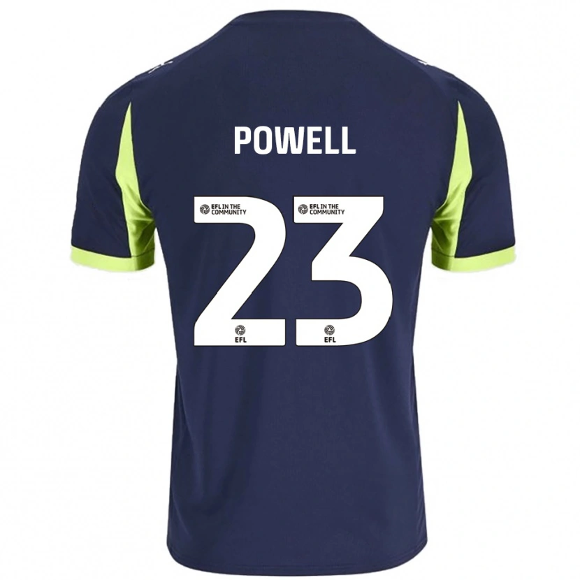 Danxen Men Jack Powell #23 Navy Fluorescent Green Away Jersey 2025/26 T-Shirt