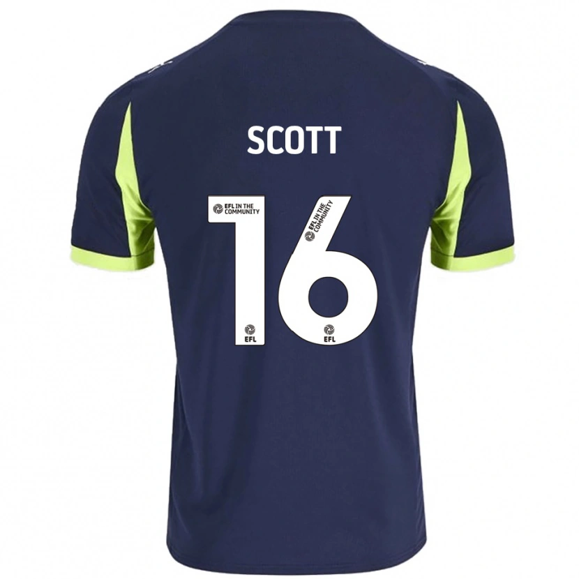 Danxen Men Iago Scott #16 Navy Fluorescent Green Away Jersey 2025/26 T-Shirt