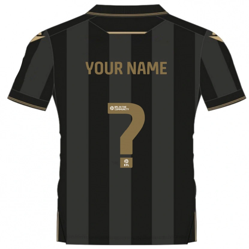 Danxen Men Your Name #0 Black Gold Away Jersey 2025/26 T-Shirt