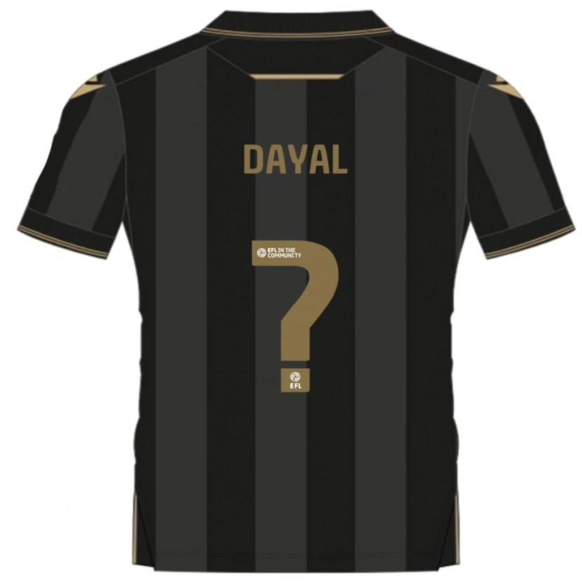 Danxen Men Louie Dayal #0 Black Gold Away Jersey 2025/26 T-Shirt