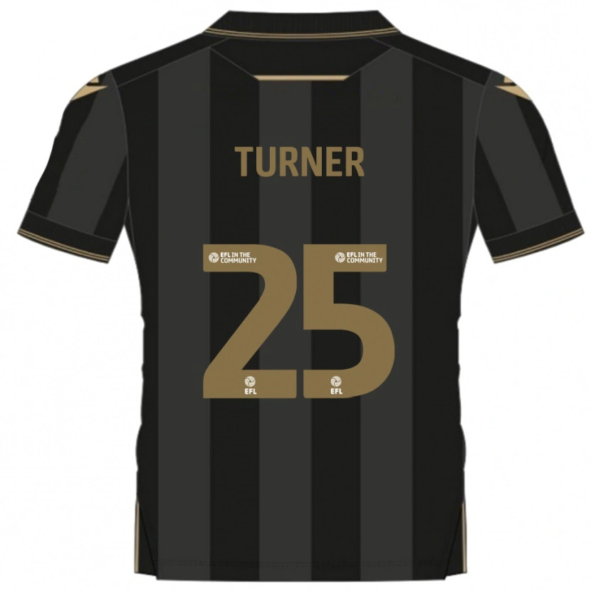 Danxen Men Jake Turner #25 Black Gold Away Jersey 2025/26 T-Shirt