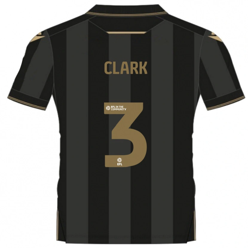 Danxen Men Max Clark #3 Black Gold Away Jersey 2025/26 T-Shirt