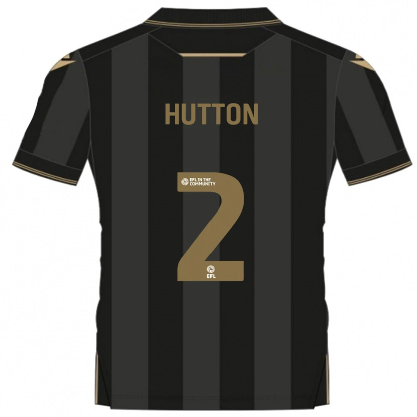 Danxen Men Remeao Hutton #2 Black Gold Away Jersey 2025/26 T-Shirt