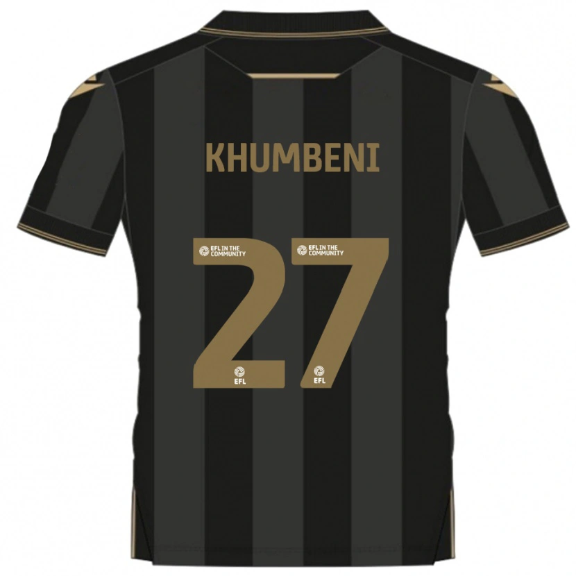 Danxen Men Nelson Khumbeni #27 Black Gold Away Jersey 2025/26 T-Shirt