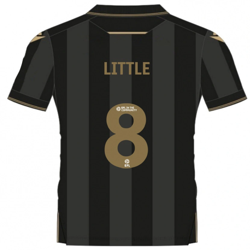 Danxen Men Armani Little #8 Black Gold Away Jersey 2025/26 T-Shirt