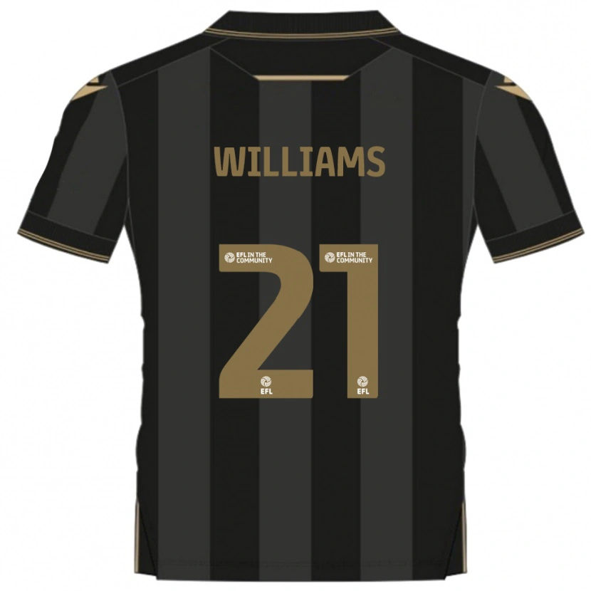 Danxen Men Euan Williams #21 Black Gold Away Jersey 2025/26 T-Shirt