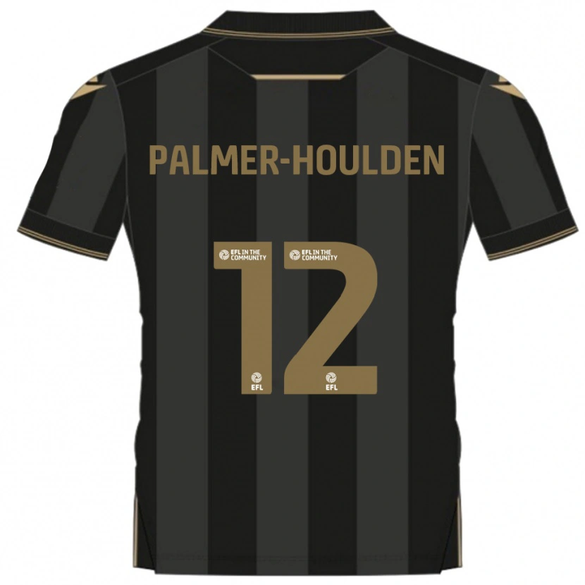 Danxen Men Seb Palmer-Houlden #12 Black Gold Away Jersey 2025/26 T-Shirt