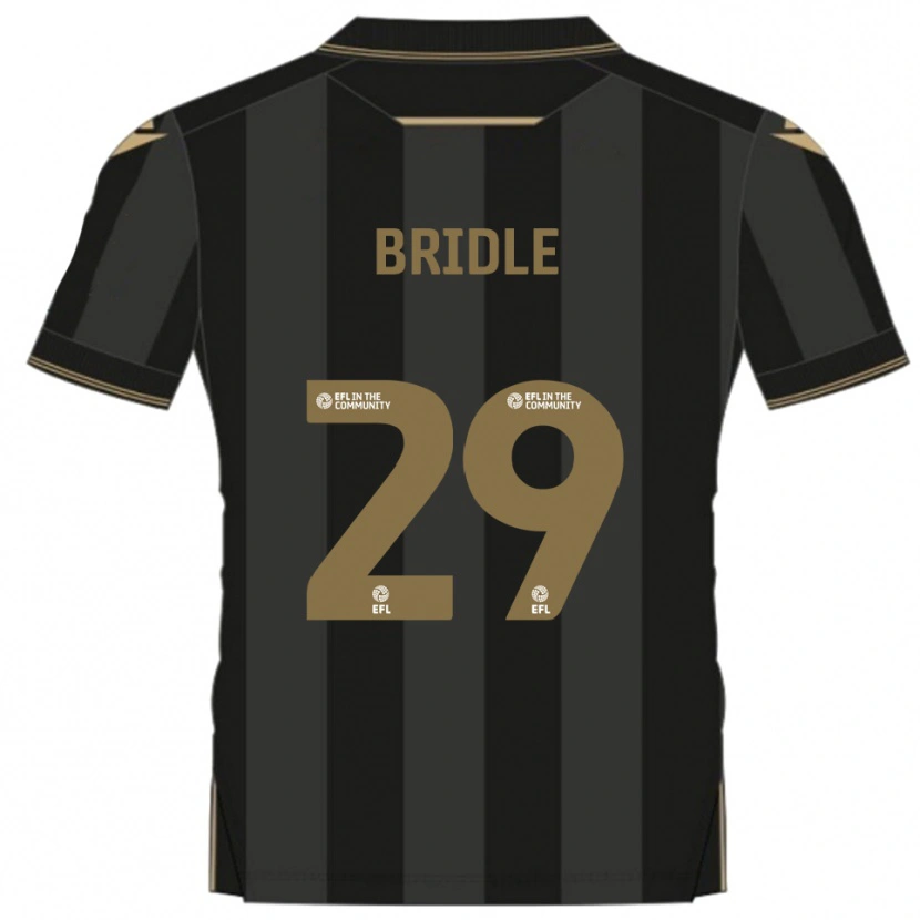 Danxen Men Harry Bridle #29 Black Gold Away Jersey 2025/26 T-Shirt