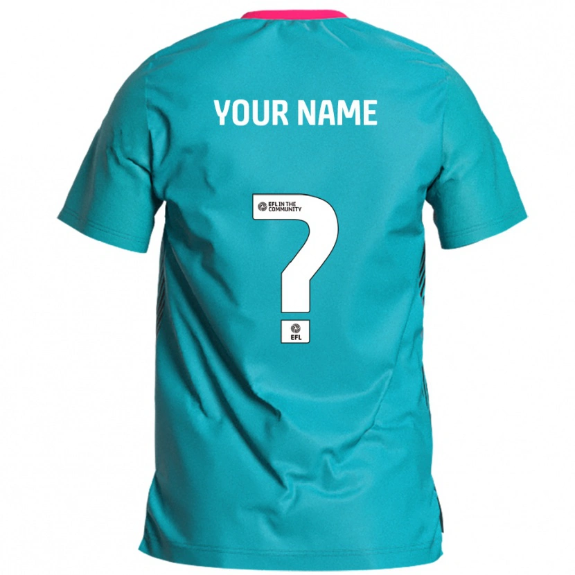 Danxen Men Your Name #0 Sky Blue Pink Away Jersey 2025/26 T-Shirt