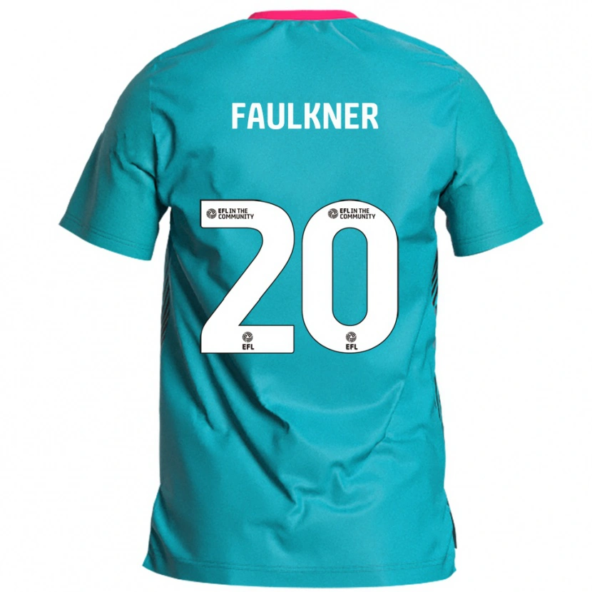 Danxen Men Bobby Faulkner #20 Sky Blue Pink Away Jersey 2025/26 T-Shirt