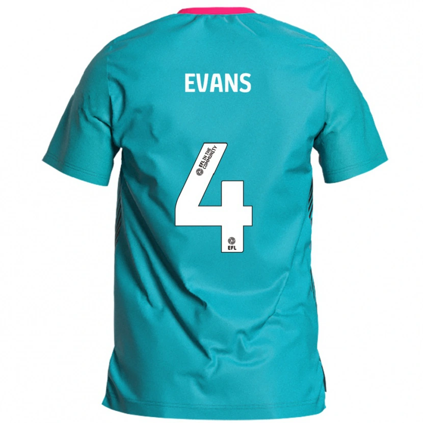 Danxen Men Jack Evans #4 Sky Blue Pink Away Jersey 2025/26 T-Shirt