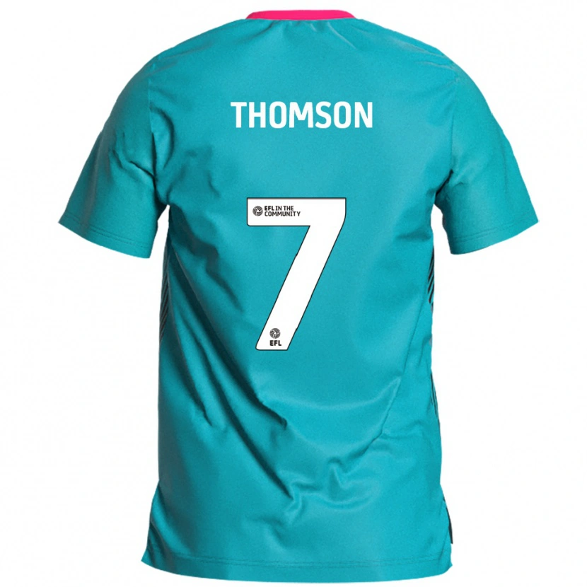 Danxen Men George Thomson #7 Sky Blue Pink Away Jersey 2025/26 T-Shirt