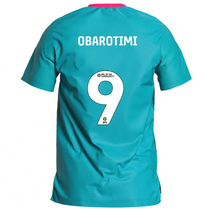 Danxen Men Jayden Obarotimi #9 Sky Blue Pink Away Jersey 2025/26 T-Shirt