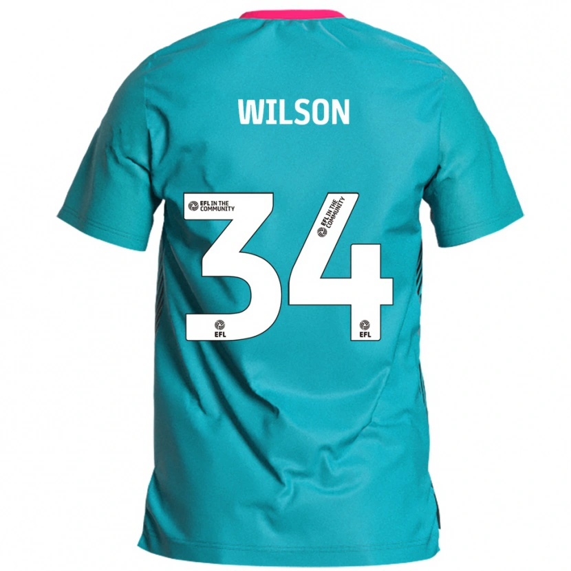 Danxen Men Robbie Wilson #34 Sky Blue Pink Away Jersey 2025/26 T-Shirt