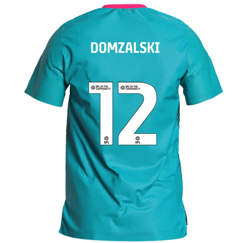 Danxen Men Ollie Domzalski #12 Sky Blue Pink Away Jersey 2025/26 T-Shirt