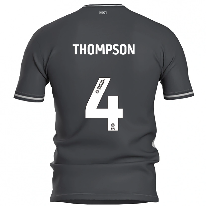 Danxen Men Nathan Thompson #4 Gray Silver Away Jersey 2025/26 T-Shirt