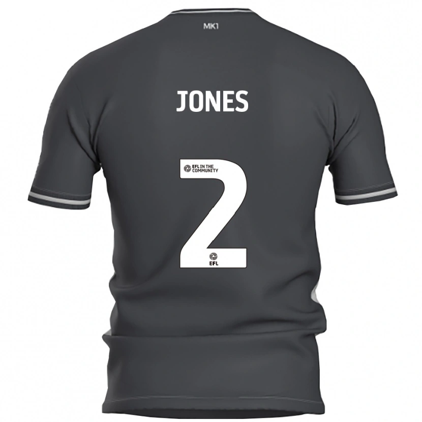 Danxen Men Gethin Jones #2 Gray Silver Away Jersey 2025/26 T-Shirt