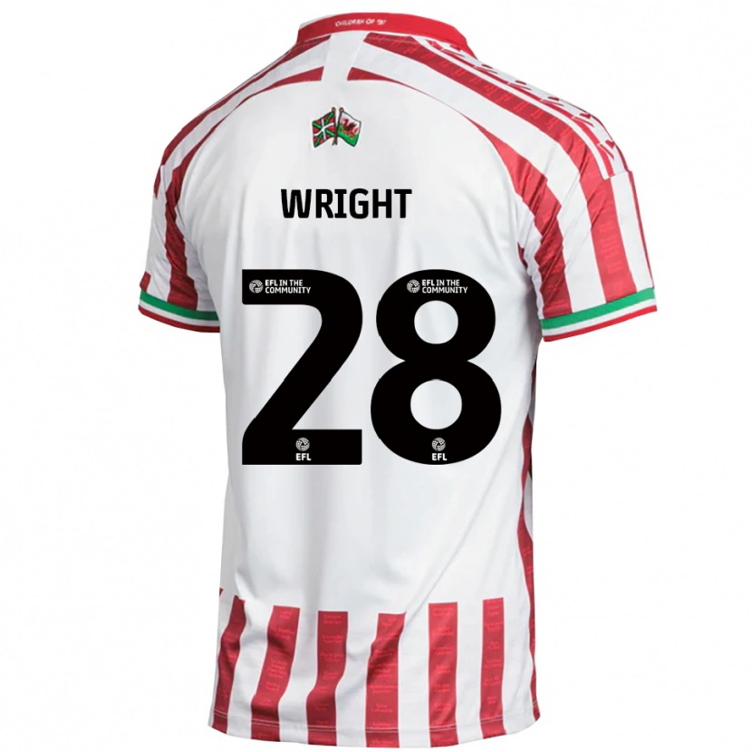 Danxen Men Jordan Wright #28 Red White Away Jersey 2025/26 T-Shirt