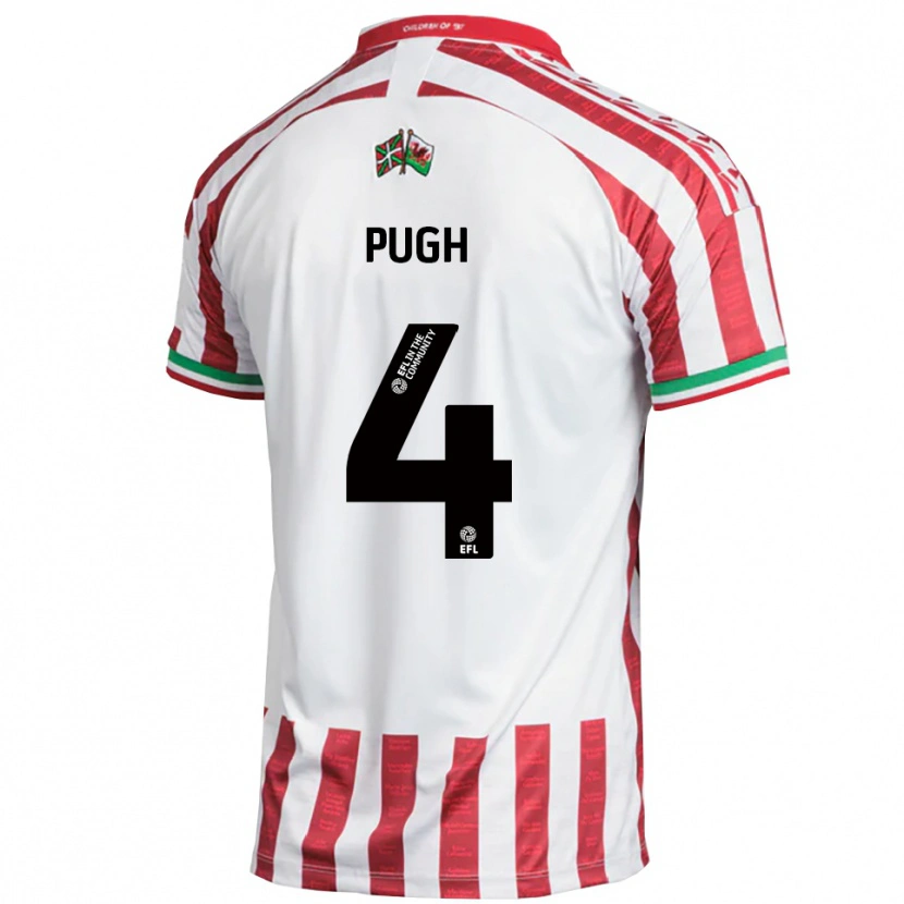 Danxen Men Harri Pugh #4 Red White Away Jersey 2025/26 T-Shirt