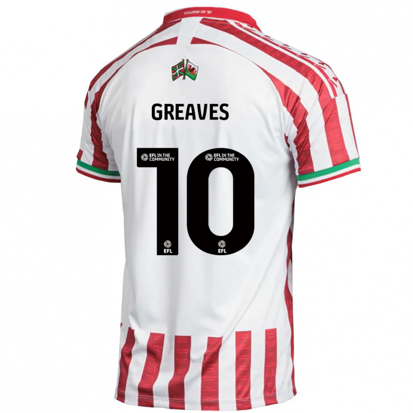 Danxen Men Oliver Greaves #10 Red White Away Jersey 2025/26 T-Shirt