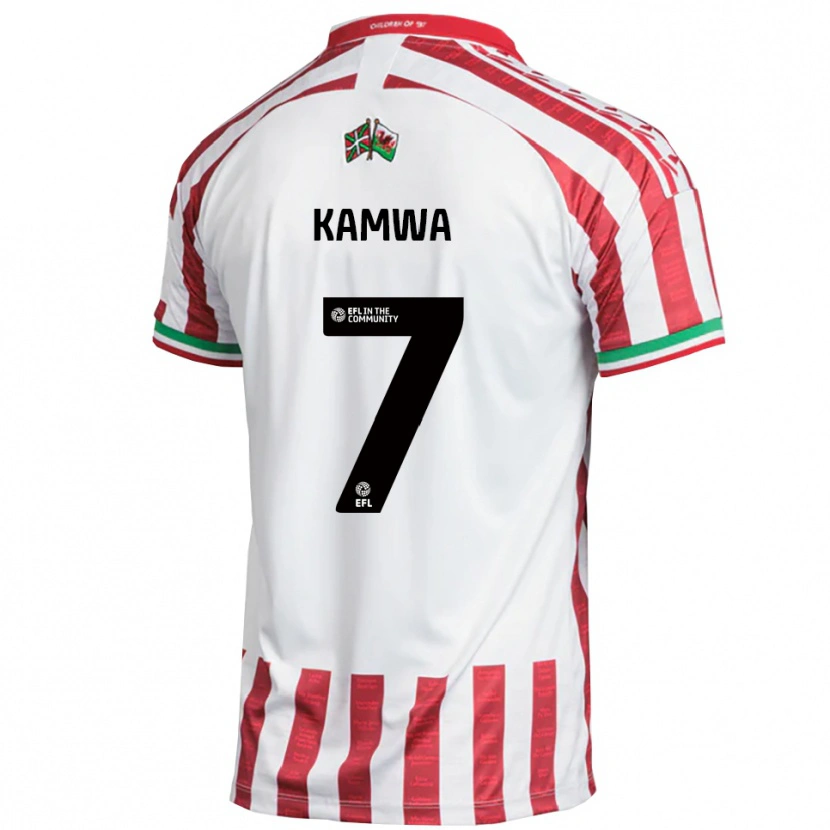 Danxen Men Bobby Kamwa #7 Red White Away Jersey 2025/26 T-Shirt