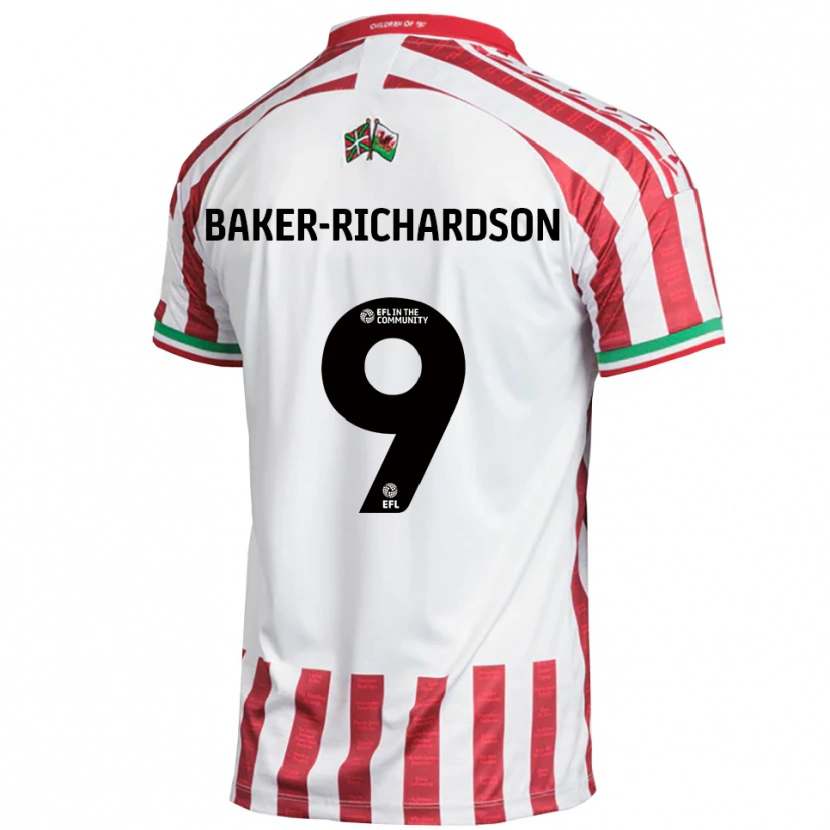 Danxen Men Courtney Baker-Richardson #9 Red White Away Jersey 2025/26 T-Shirt
