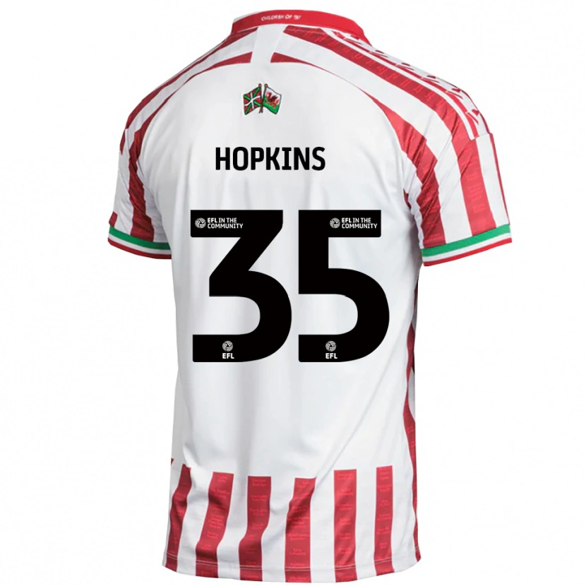 Danxen Men Bailey Hopkins #35 Red White Away Jersey 2025/26 T-Shirt