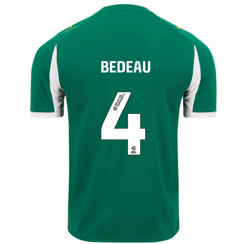 Danxen Men Jacob Bedeau #4 Green White Away Jersey 2025/26 T-Shirt