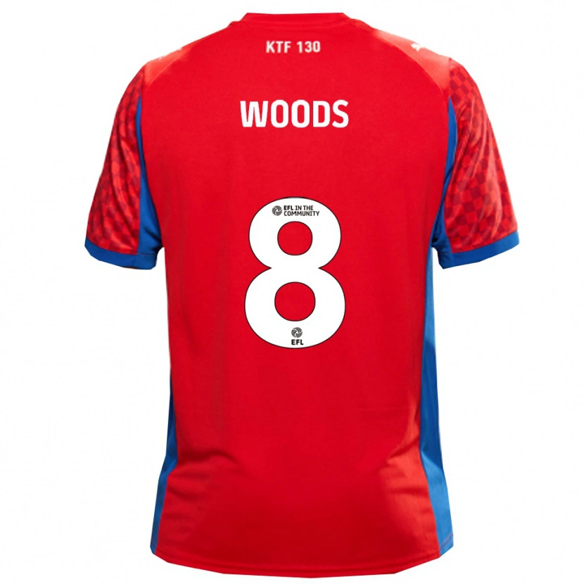 Danxen Men Ryan Woods #8 Red Blue Away Jersey 2025/26 T-Shirt
