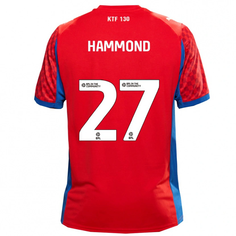 Danxen Men Oliver Hammond #27 Red Blue Away Jersey 2025/26 T-Shirt