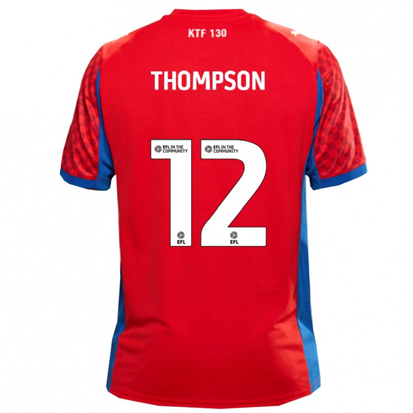 Danxen Men Jaheim Thompson #12 Red Blue Away Jersey 2025/26 T-Shirt