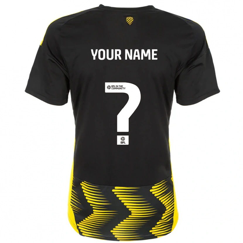 Danxen Men Your Name #0 Black Yellow Away Jersey 2025/26 T-Shirt