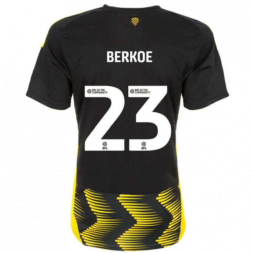 Danxen Men Kevin Berkoe #23 Black Yellow Away Jersey 2025/26 T-Shirt
