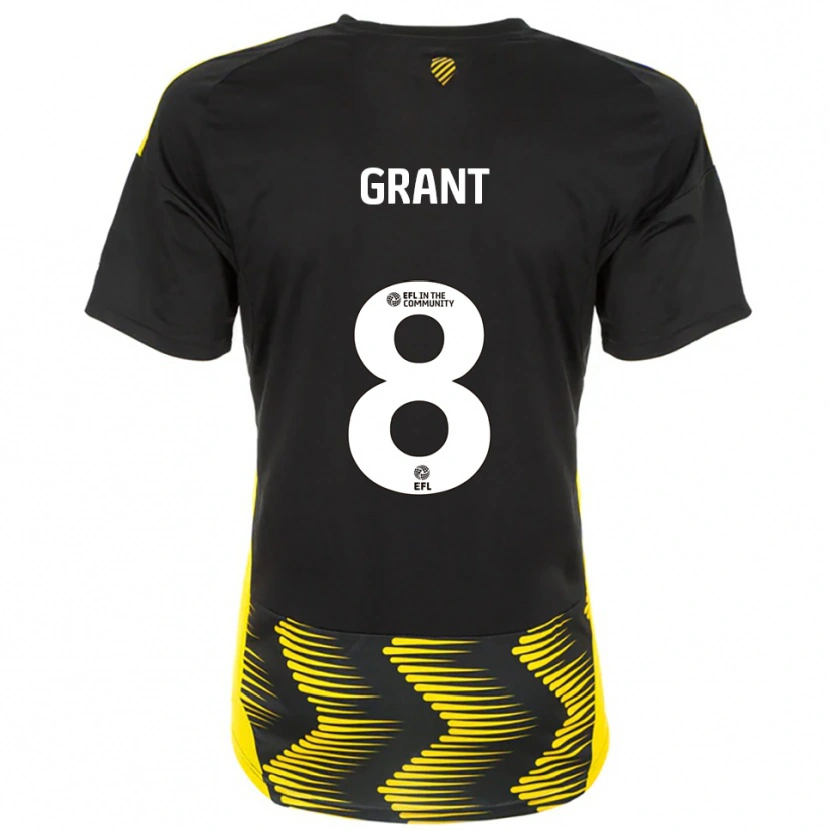 Danxen Men Jorge Grant #8 Black Yellow Away Jersey 2025/26 T-Shirt