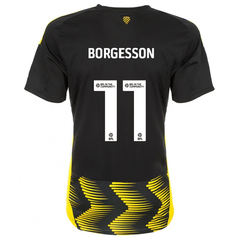 Danxen Men Blayz Borgesson #11 Black Yellow Away Jersey 2025/26 T-Shirt