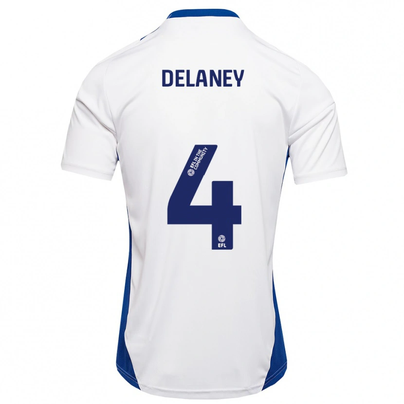 Danxen Men Ryan Delaney #4 White Blue Away Jersey 2025/26 T-Shirt