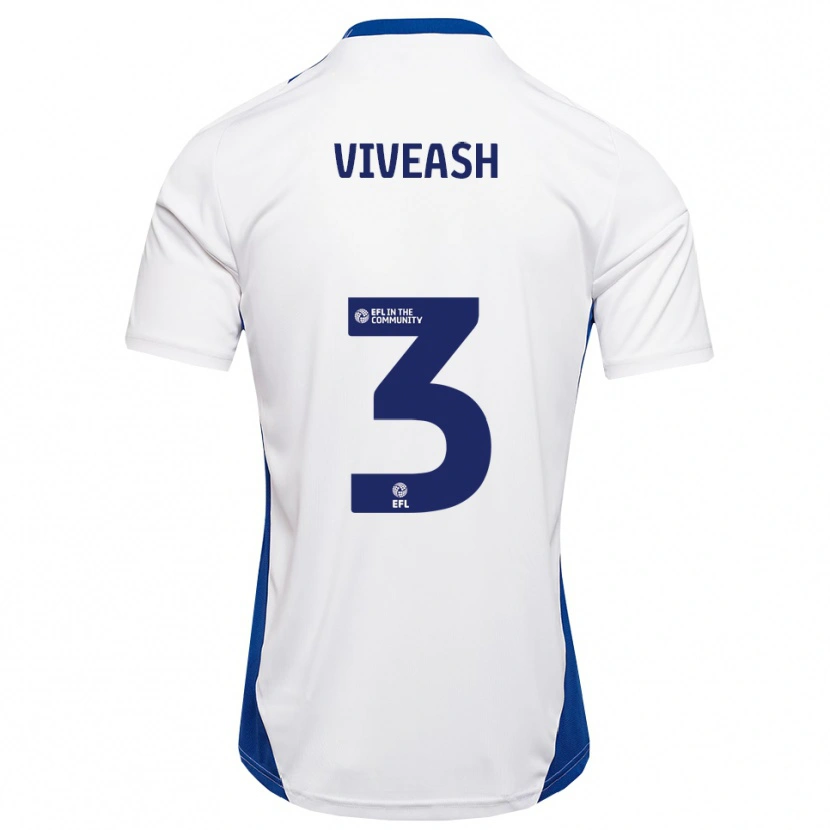Danxen Men Gipsy Viveash #3 White Blue Away Jersey 2025/26 T-Shirt